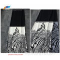 Kain Abaya Hitam Stretch Printed Polyester 100% Rajutan